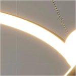 Elegáns LED Csillár WiFi 2.4G Távirányítóval, Hideg/Meleg/Semleges Fény, Prémium Világítás és Kortárs Stílus DM-G4128 Fekete