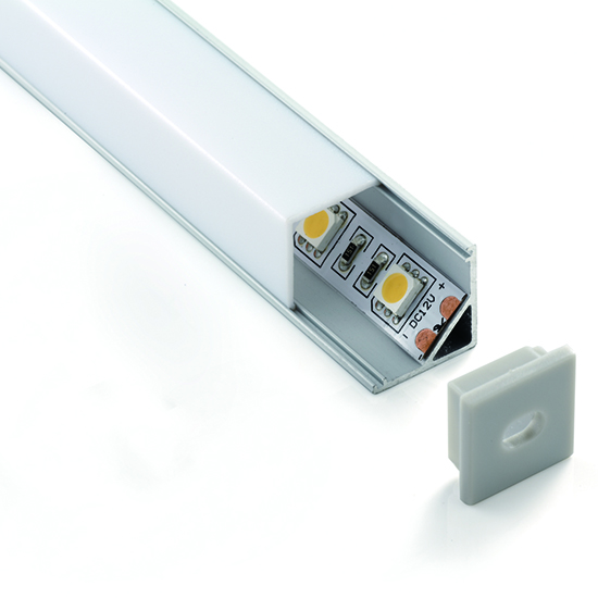 90 fokos keskeny LED profil, 2m