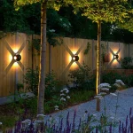 Kültéri LED lámpa, kortárs design üveg részletekkel, DM-T4101, Fekete