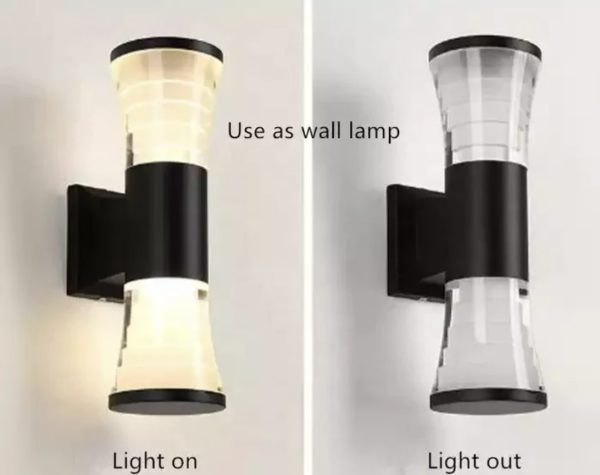 Kültéri LED lámpa, modern és funkcionális világítás, Fekete