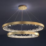 Luxus csillár, 600x600mm, modern elegancia LED világítással, ragyogó dizájn DM23529/40+60 Arany