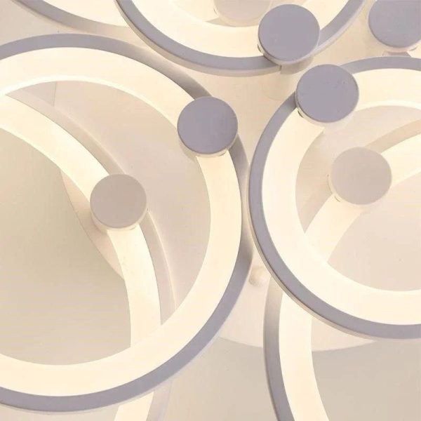 Modern LED lámpa belső világításhoz, fehér minimalista dekoráció, ideális nappaliba, hálószobába és előszobába DM 6628 / 6-WH