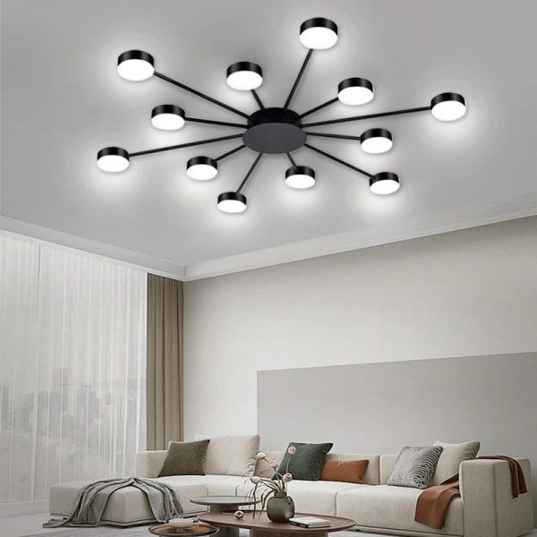 Modern LED csillár, DM9029-12, fekete