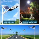 200W LED-es utcai napelemes projektor, távirányítóval, erős és fenntartható világítás