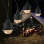 Vízálló fényfüzér, 8,8 m, 10 RGB izzóval