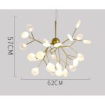 Led csillár, 82x62cm, modern design és fém szerkezet, DM66100-27 Arany