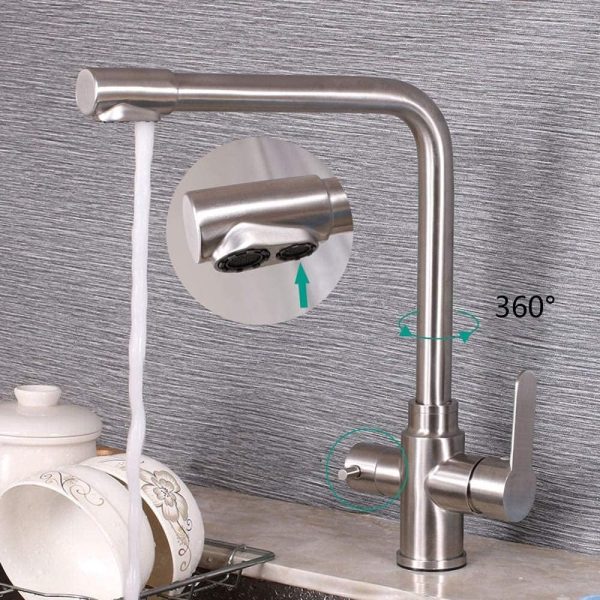 3 utas konyhai csaptelep inox ezüst CF016