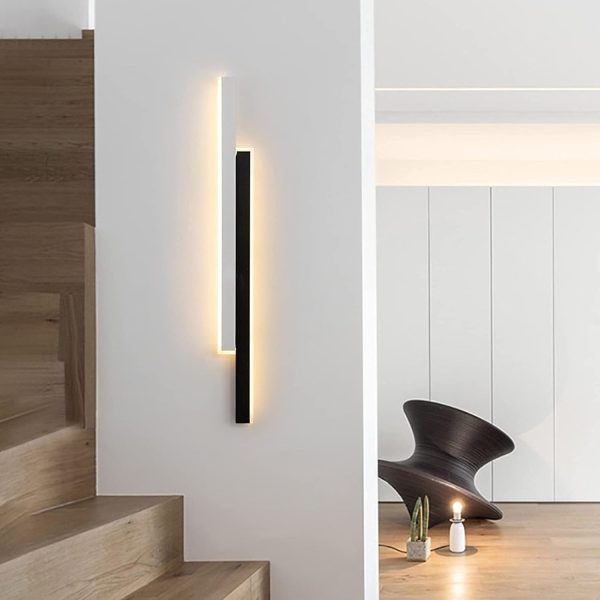 Fali LED lámpa, 3929 BK+WH 60cm, Fehér/Fekete