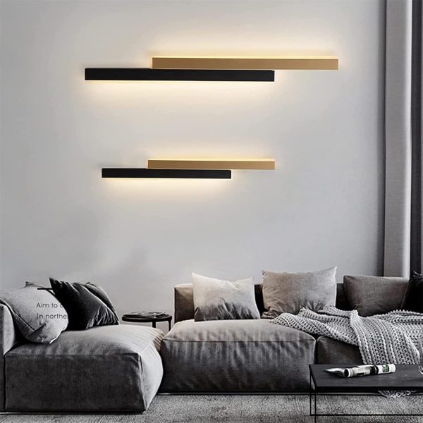 Fali LED lámpa, DM3929 BK+GD 60cm, Arany/Fekete