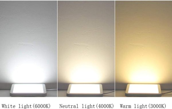 Négyzet alakú LED spotlámpa, hideg fény, 6W, Fehér