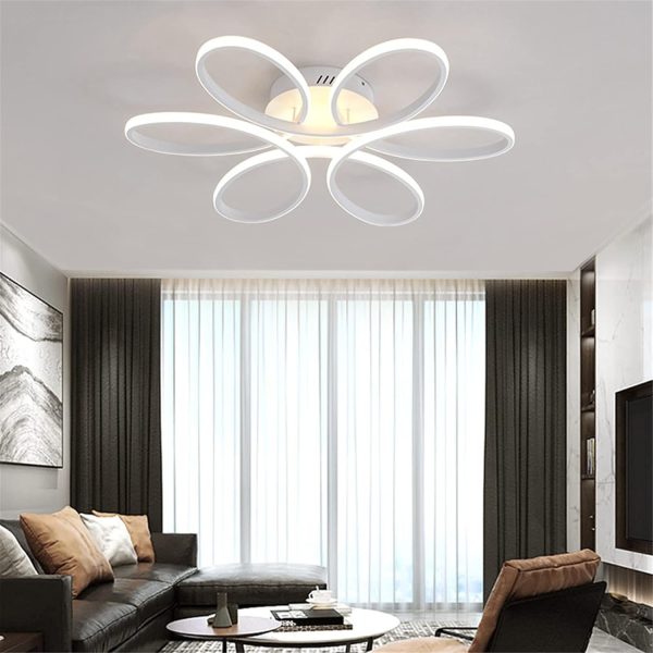 Modern LED lámpa hat szirmú virágos dizájnnal