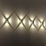 Kültéri LED lámpa, kortárs design üveg részletekkel, DM-T4101, Fekete