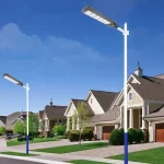 300W-os napelemes lámpa távirányítóval és fényérzékelővel