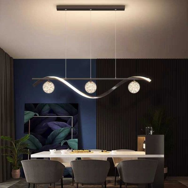 Modern LED Csillár, Távirányítóval, 3000K/4000K/6500K, DM-G4058