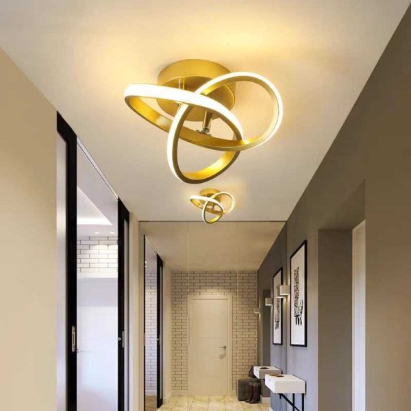 LED Csillár, Fehér, 3 Fényfunkcióval, 24W, Meleg/Hideg/Semleges Fény, DM3570, Arany